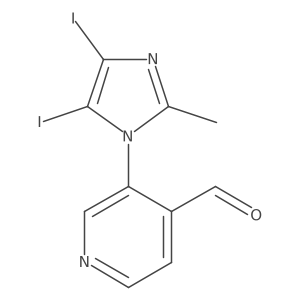 3-(4,5-diiodo-2-methyl-1H-imidazol-1-yl)pyridine-4-carbaldehyde结构式