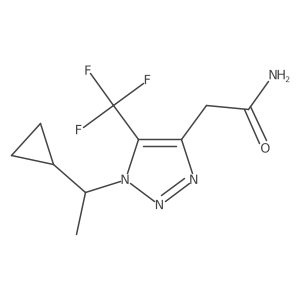 2-[1-(1-cyclopropylethyl)-5-(trifluoromethyl)-1H-1,2,3-triazol-4-yl]acetamide结构式
