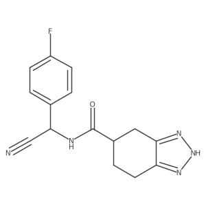 N-[Cyano-(4-fluorophenyl)methyl]-4,5,6,7-tetrahydro-2H-benzotriazole-5-carboxamide Structure