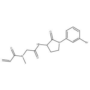 N-[2-[[1-(3-Bromophenyl)-2-oxopyrrolidin-3-yl]amino]-2-oxoethyl]-N-methylprop-2-enamide Structure