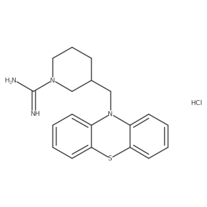 3-(10H-Phenothiazin-10-ylmethyl)-1-piperidinecarboximidamide hydrochloride结构式