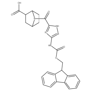 rac-(1R,2R,4S)-7-[5-({[(9H-fluoren-9-yl)methoxy]carbonyl}amino)-1H-1,2,4-triazole-3-carbonyl]-7-azabicyclo[2.2.1]heptane-2-carboxylic acid Structure