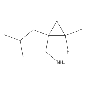 [2,2-Difluoro-1-(2-methylpropyl)cyclopropyl]methanamine Structure