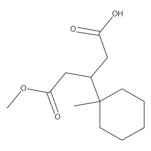 5-Methoxy-3-(1-methylcyclohexyl)-5-oxopentanoic acid结构式