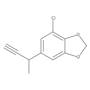 6-(But-3-yn-2-yl)-4-chloro-1,3-dioxaindane结构式