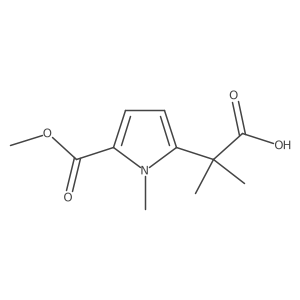2-[5-(methoxycarbonyl)-1-methyl-1H-pyrrol-2-yl]-2-methylpropanoic acid Structure