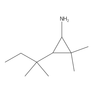 2,2-Dimethyl-3-(2-methylbutan-2-yl)cyclopropan-1-amine结构式