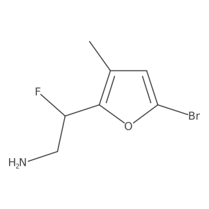 2-(5-Bromo-3-methylfuran-2-yl)-2-fluoroethan-1-amine结构式