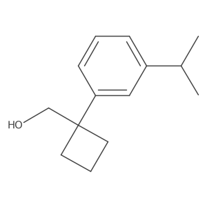 {1-[3-(Propan-2-yl)phenyl]cyclobutyl}methanol Structure