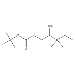 tert-butyl N-(2-amino-3,3-dimethylpentyl)carbamate Structure