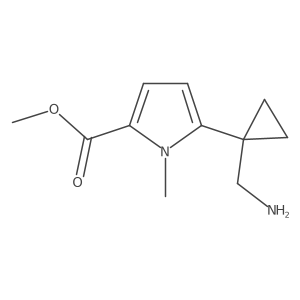 methyl 5-[1-(aminomethyl)cyclopropyl]-1-methyl-1H-pyrrole-2-carboxylate Structure