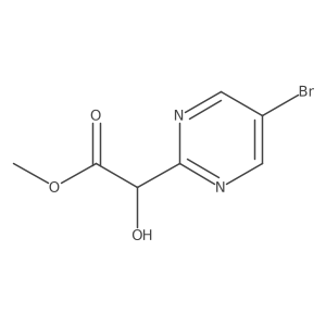Methyl 2-(5-bromopyrimidin-2-yl)-2-hydroxyacetate结构式