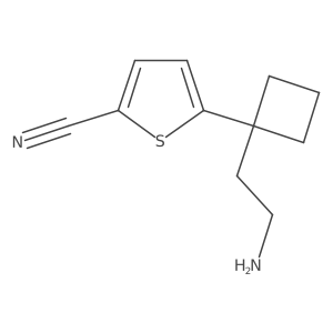 5-[1-(2-Aminoethyl)cyclobutyl]thiophene-2-carbonitrile结构式