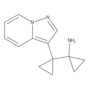 1-(1-{Pyrazolo[1,5-a]pyridin-3-yl}cyclopropyl)cyclopropan-1-amine结构式