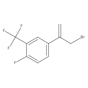 4-(3-Bromoprop-1-en-2-yl)-1-fluoro-2-(trifluoromethyl)benzene结构式