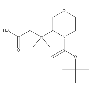 3-{4-[(Tert-butoxy)carbonyl]morpholin-3-yl}-3-methylbutanoic acid结构式