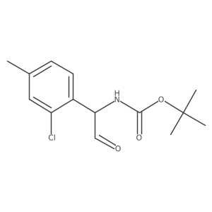 tert-butyl N-[1-(2-chloro-4-methylphenyl)-2-oxoethyl]carbamate结构式