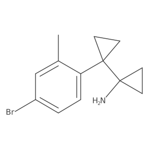 1-[1-(4-Bromo-2-methylphenyl)cyclopropyl]cyclopropan-1-amine结构式