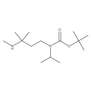 tert-butyl N-[3-methyl-3-(methylamino)butyl]-N-(propan-2-yl)carbamate结构式