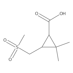 3-(Methanesulfonylmethyl)-2,2-dimethylcyclopropane-1-carboxylic acid Structure