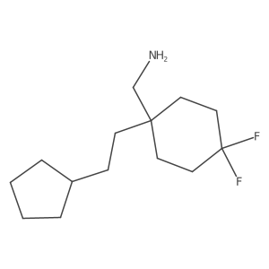 [1-(2-Cyclopentylethyl)-4,4-difluorocyclohexyl]methanamine结构式