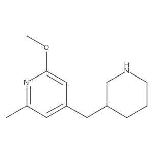 2-Methoxy-6-methyl-4-[(piperidin-3-yl)methyl]pyridine结构式