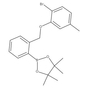 2-[2-[(2-Bromo-5-methyl-phenoxy)methyl]phenyl]-4,4,5,5-tetramethyl-1,3,2-dioxaborolane Structure