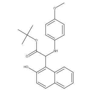 tert-Butyl 2-(2-hydroxynaphthalen-1-yl)-2-((4-methoxyphenyl)amino)acetate结构式