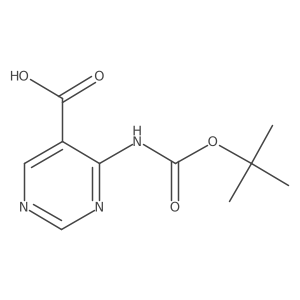 4-{[(Tert-butoxy)carbonyl]amino}pyrimidine-5-carboxylic acid Structure