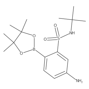 5-Amino-N-(tert-butyl)-2-(4,4,5,5-tetramethyl-1,3,2-dioxaborolan-2-yl)benzenesulfonamide结构式
