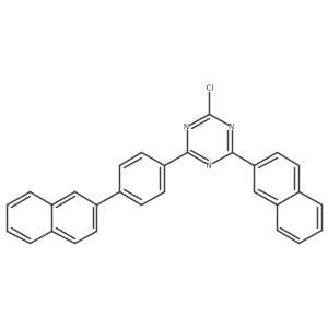 2-Chloro-4-(naphthalen-2-yl)-6-(4-(naphthalen-2-yl)phenyl)-1,3,5-triazine Structure
