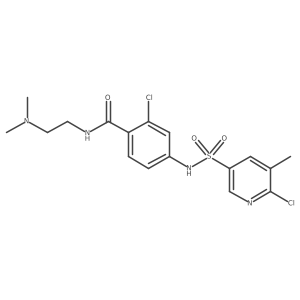 2-chloro-4-(6-chloro-5-methylpyridine-3-sulfonamido)-N-[2-(dimethylamino)ethyl]benzamide Structure