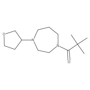 2,2-Dimethyl-1-[4-(oxolan-3-yl)-1,4-diazepan-1-yl]propan-1-one结构式