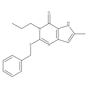 2-(benzylsulfanyl)-6-methyl-3-propyl-3H,4H,5H-pyrrolo[3,2-d]pyrimidin-4-one结构式