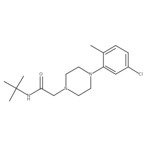N-tert-butyl-2-[4-(5-chloro-2-methylphenyl)piperazin-1-yl]acetamide结构式