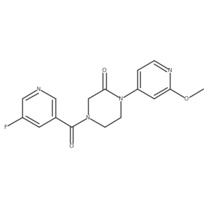 4-(5-Fluoropyridine-3-carbonyl)-1-(2-methoxypyridin-4-yl)piperazin-2-one结构式