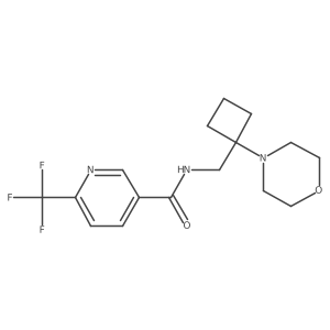 N-[(1-Morpholin-4-ylcyclobutyl)methyl]-6-(trifluoromethyl)pyridine-3-carboxamide Structure