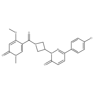6-(4-Chlorophenyl)-2-[1-(4-methoxy-1-methyl-6-oxo-1,6-dihydropyridine-3-carbonyl)azetidin-3-yl]-2,3-dihydropyridazin-3-one Structure
