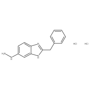 (2-benzyl-3H-benzimidazol-5-yl)hydrazine;dihydrochloride Structure