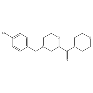 4-[(4-Chlorophenyl)methyl]-2-(thiomorpholine-4-carbonyl)morpholine Structure