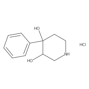(3R,4R)-4-Phenylpiperidine-3,4-diol;hydrochloride Structure