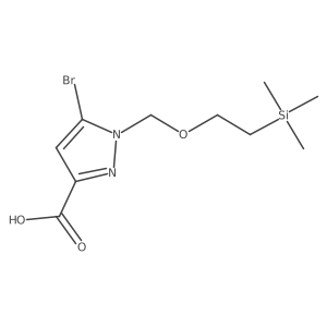 5-Bromo-1-[[2-(trimethylsilyl)ethoxy]methyl]-1H-pyrazole-3-carboxylic acid结构式