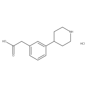 2-(3-(Piperidin-4-yl)phenyl)acetic acid hydrochloride Structure