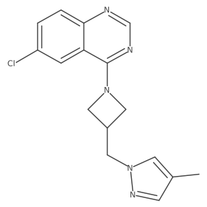6-chloro-4-{3-[(4-methyl-1H-pyrazol-1-yl)methyl]azetidin-1-yl}quinazoline Structure