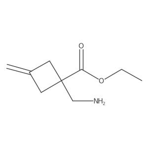 Ethyl 1-(aminomethyl)-3-methylidenecyclobutane-1-carboxylate Structure