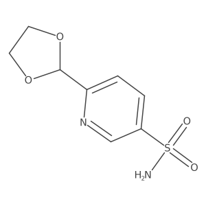 6-(1,3-Dioxolan-2-yl)pyridine-3-sulfonamide结构式