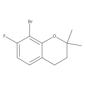 8-Bromo-7-fluoro-2,2-dimethylchromane结构式