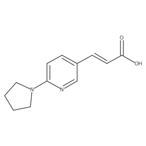 3-[6-(Pyrrolidin-1-yl)pyridin-3-yl]prop-2-enoic acid Structure