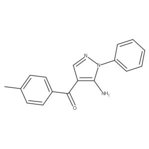 (5-Amino-1-phenyl-1H-pyrazol-4-YL)(P-tolyl)methanone结构式
