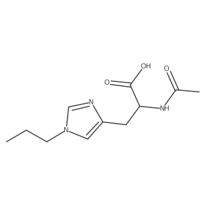 (2S)-2-acetamido-3-(1-propyl-1H-imidazol-4-yl)propanoic acid Structure